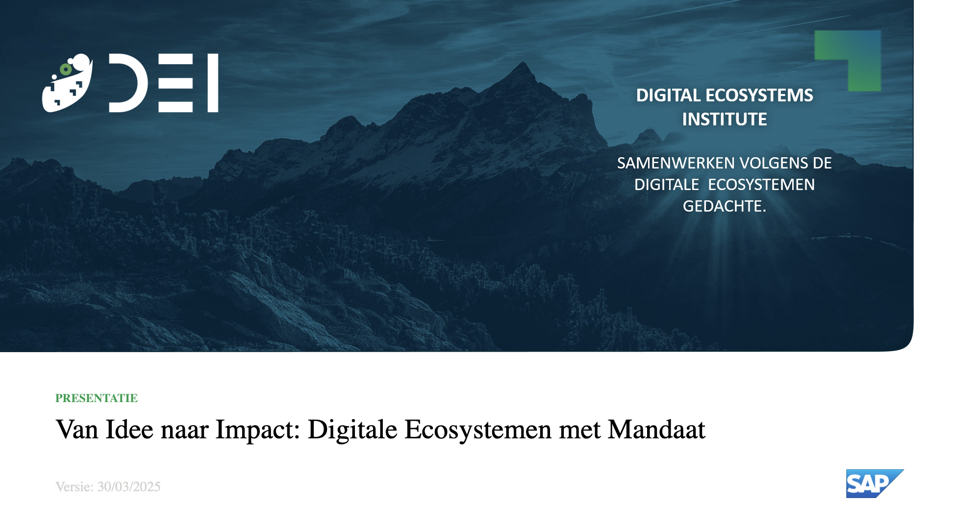Van Idee naar Impact: Digitale Ecosystemen met Mandaat 